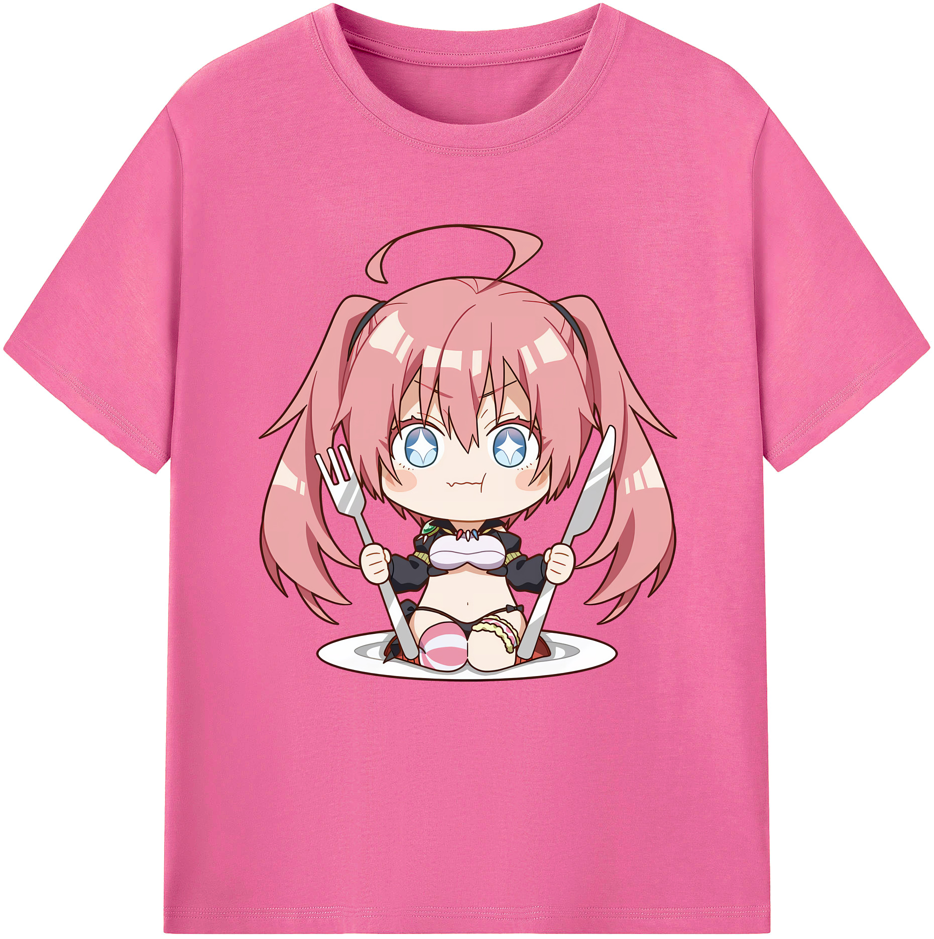 （画像用） 転スラ Regarding Reincarnated to Slime レディースカジュアルプリントTシャツ（綿100％）